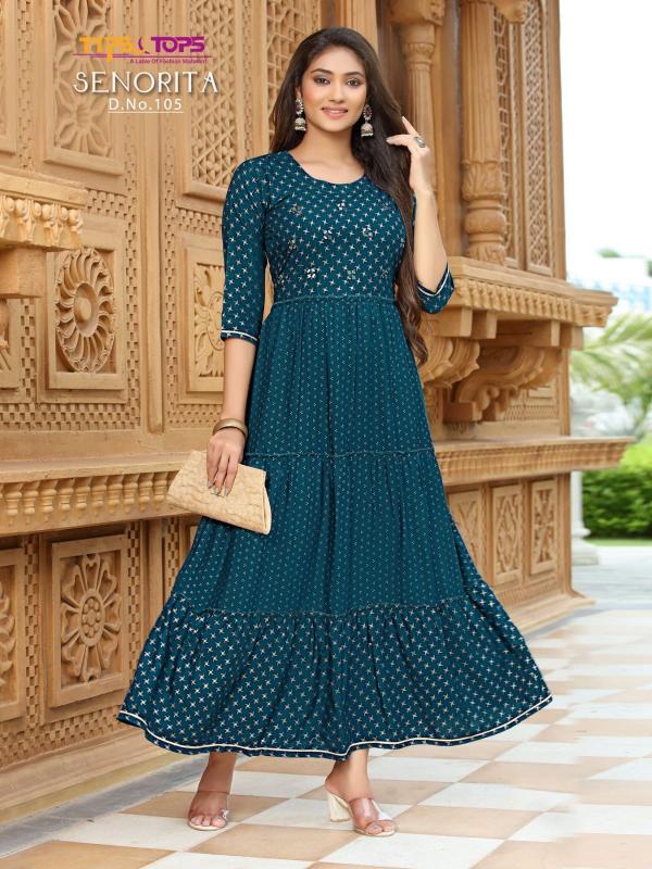 Tips And Tops Senorita Festive Wear Fancy Kurti Collection